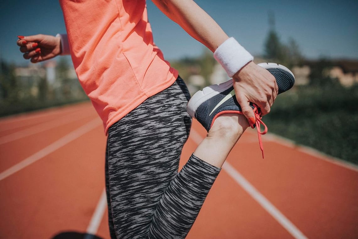 Women stretching before sprint
